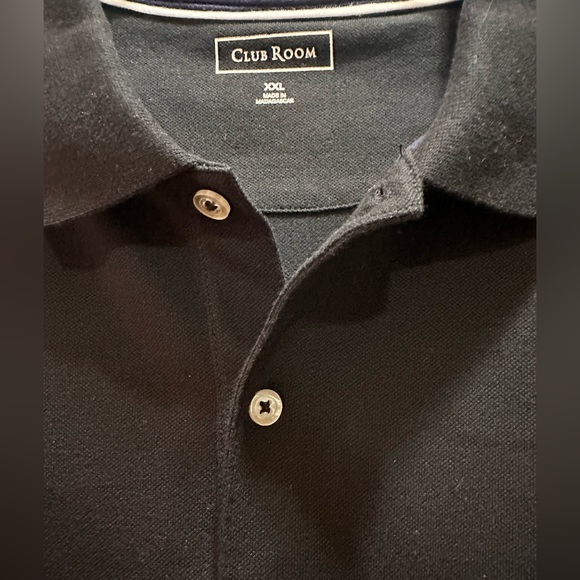 Club Room s/s polo shirt XXL Black 58% Cotton/ 39% Polyester/ 3% spandex - Picture 1 of 15